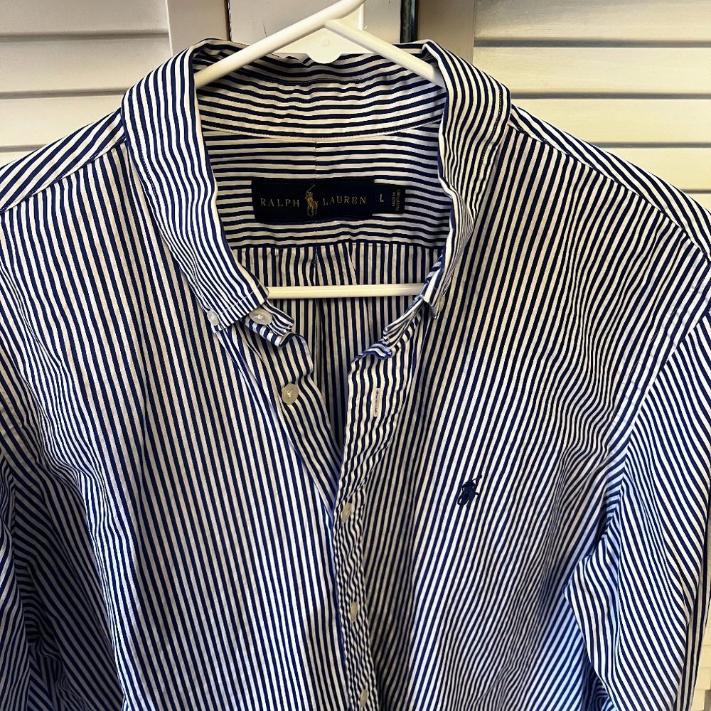 Polo Ralph Lauren Classic Fit Spread Collar Poplin Dress Shirt